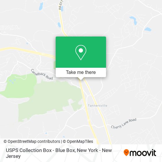 Mapa de USPS Collection Box - Blue Box