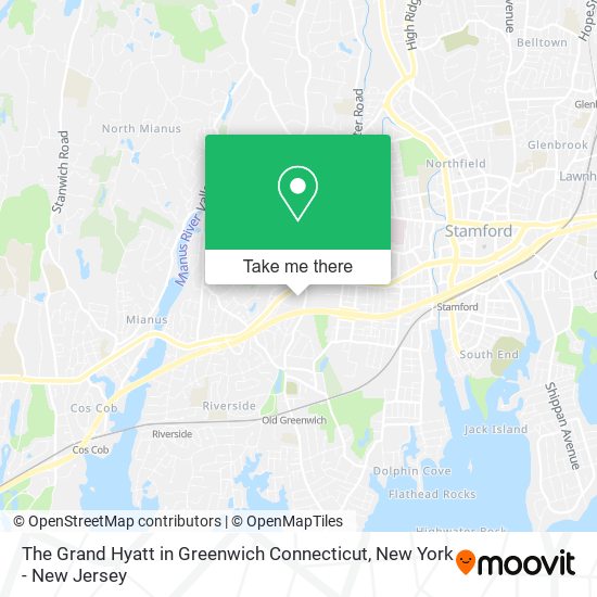 Mapa de The Grand Hyatt in Greenwich Connecticut