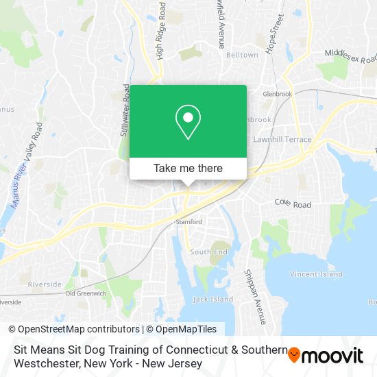 Sit Means Sit Dog Training of Connecticut & Southern Westchester map