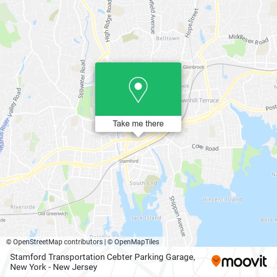 Mapa de Stamford Transportation Cebter Parking Garage