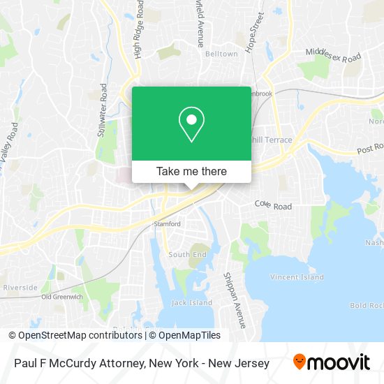 Paul F McCurdy Attorney map