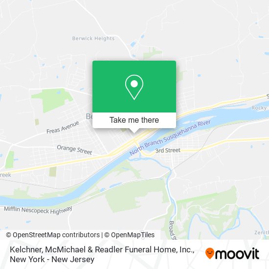 Kelchner, McMichael & Readler Funeral Home, Inc. map