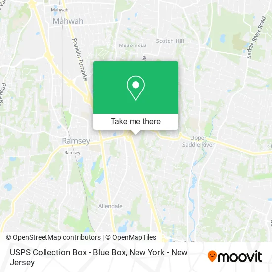 USPS Collection Box - Blue Box map