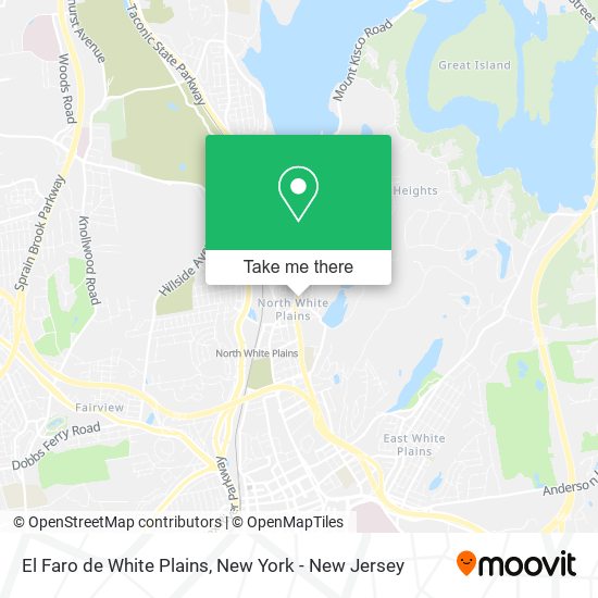 El Faro de White Plains map