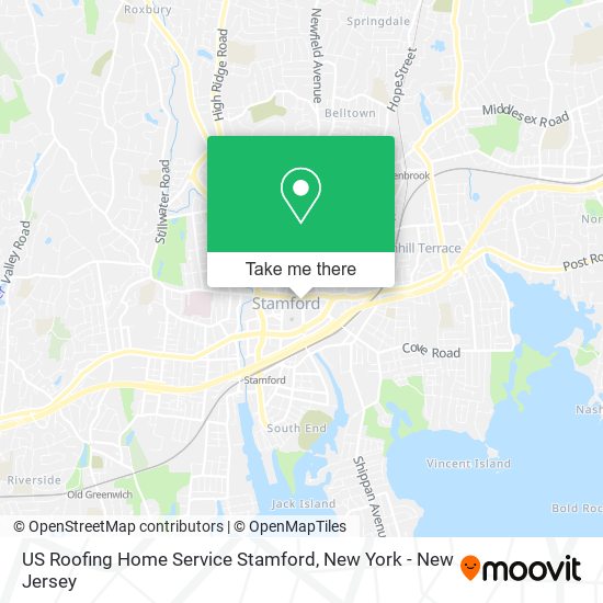 US Roofing Home Service Stamford map