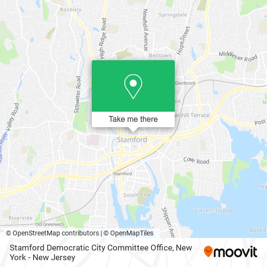 Stamford Democratic City Committee Office map