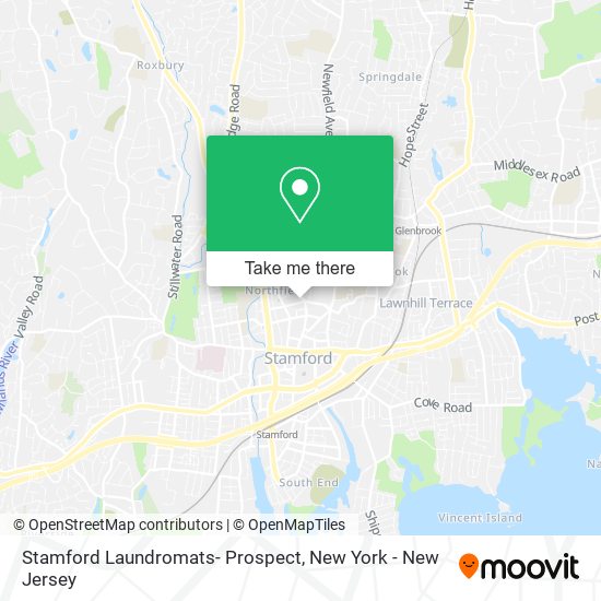 Mapa de Stamford Laundromats- Prospect