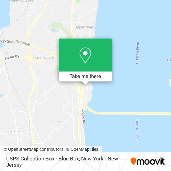USPS Collection Box - Blue Box map