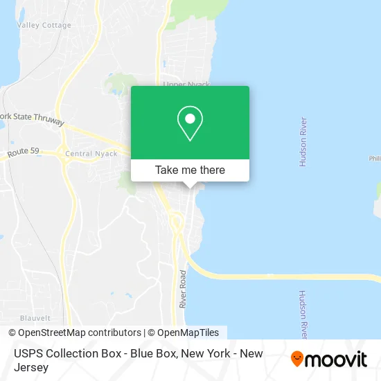 USPS Collection Box - Blue Box map