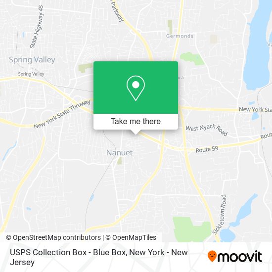 Mapa de USPS Collection Box - Blue Box