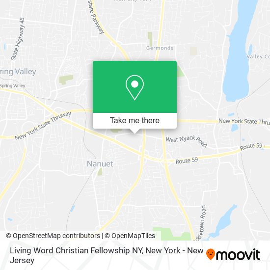 Living Word Christian Fellowship NY map