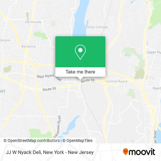 JJ W Nyack Deli map