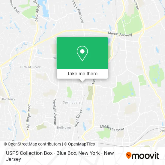 Mapa de USPS Collection Box - Blue Box