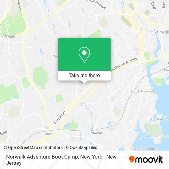 Mapa de Norwalk Adventure Boot Camp