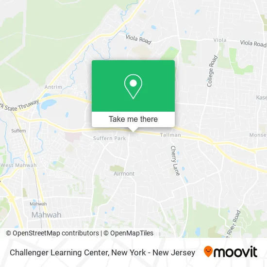 Challenger Learning Center map