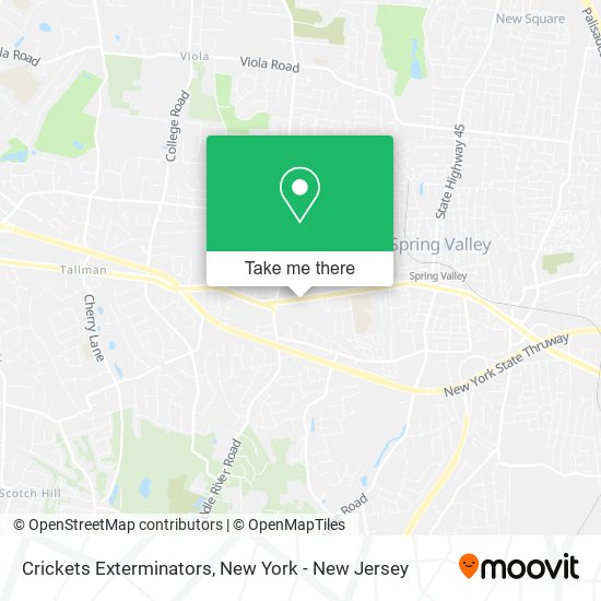 Crickets Exterminators map