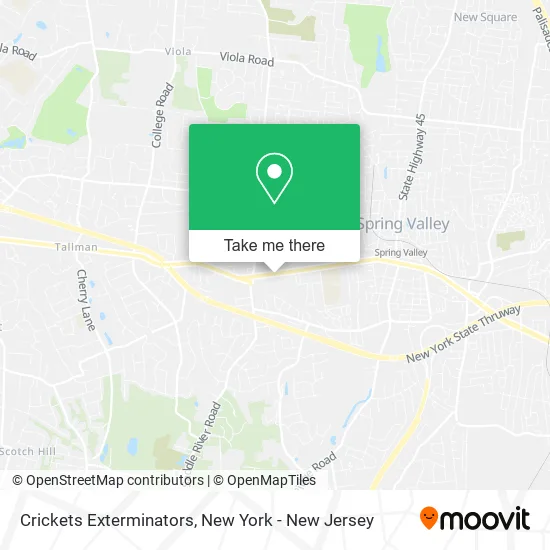 Crickets Exterminators map