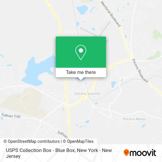 USPS Collection Box - Blue Box map