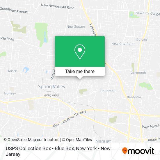 USPS Collection Box - Blue Box map