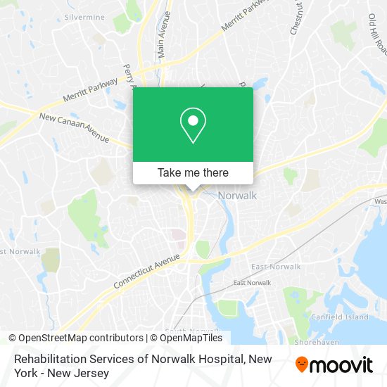Mapa de Rehabilitation Services of Norwalk Hospital
