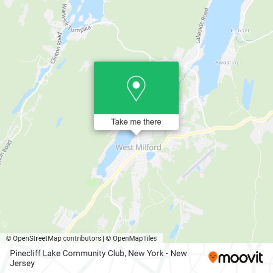 Pinecliff Lake Community Club map