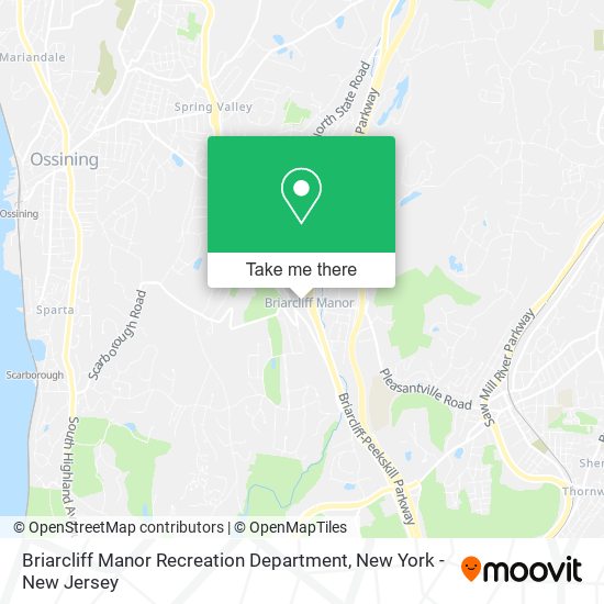 Briarcliff Manor Recreation Department map