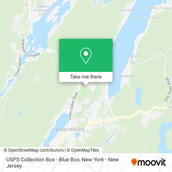 USPS Collection Box - Blue Box map