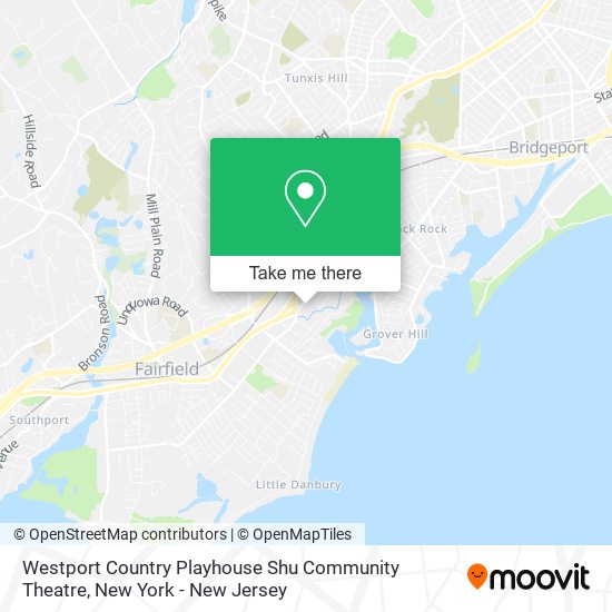 Mapa de Westport Country Playhouse Shu Community Theatre