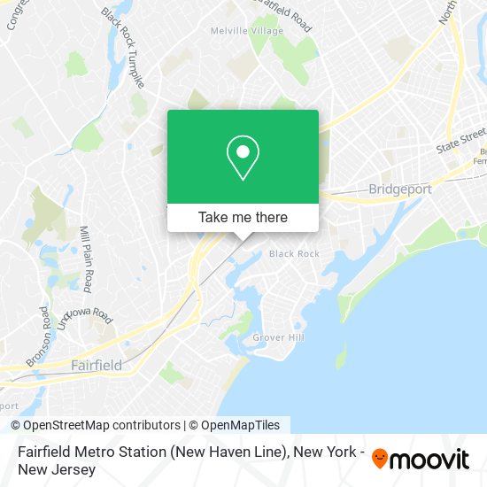 Mapa de Fairfield Metro Station (New Haven Line)