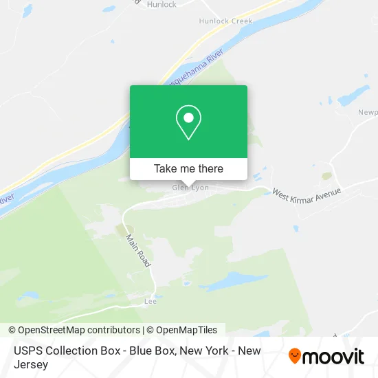 USPS Collection Box - Blue Box map