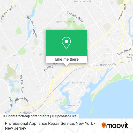 Professional Appliance Repair Service map