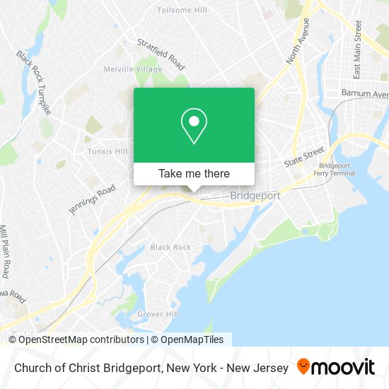 Church of Christ Bridgeport map