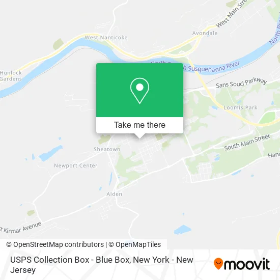 USPS Collection Box - Blue Box map