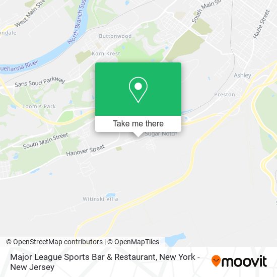 Mapa de Major League Sports Bar & Restaurant