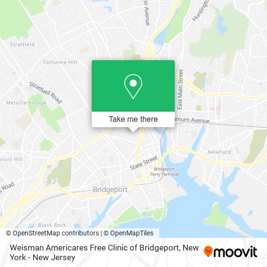 Mapa de Weisman Americares Free Clinic of Bridgeport