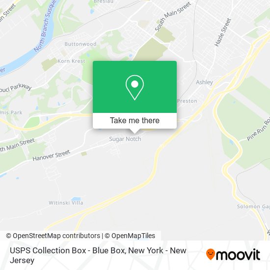 USPS Collection Box - Blue Box map