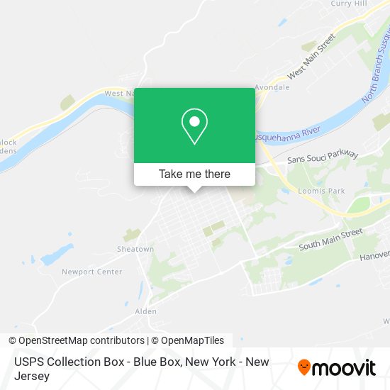USPS Collection Box - Blue Box map