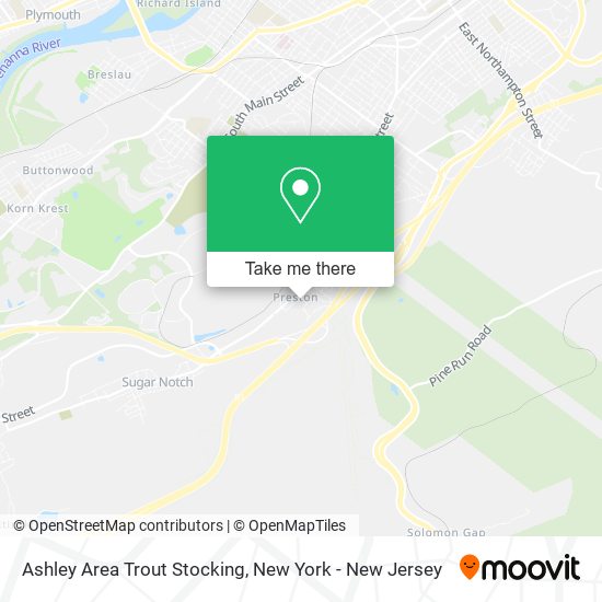 Ashley Area Trout Stocking map