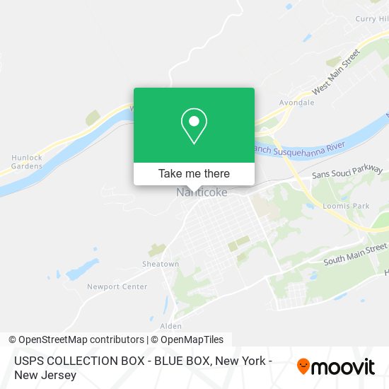 Mapa de USPS COLLECTION BOX - BLUE BOX