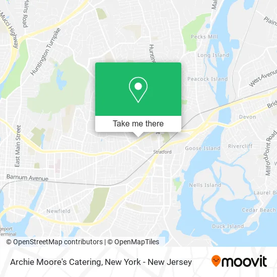Archie Moore's Catering map