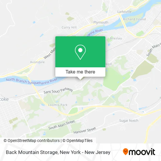 Back Mountain Storage map
