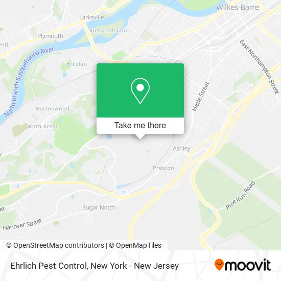 Ehrlich Pest Control map