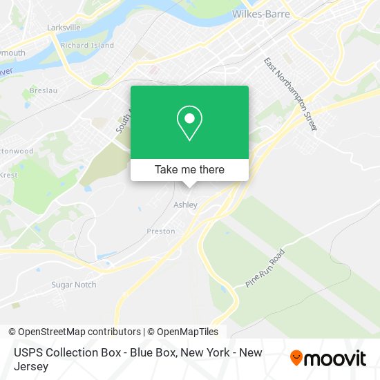 USPS Collection Box - Blue Box map