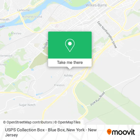 USPS Collection Box - Blue Box map