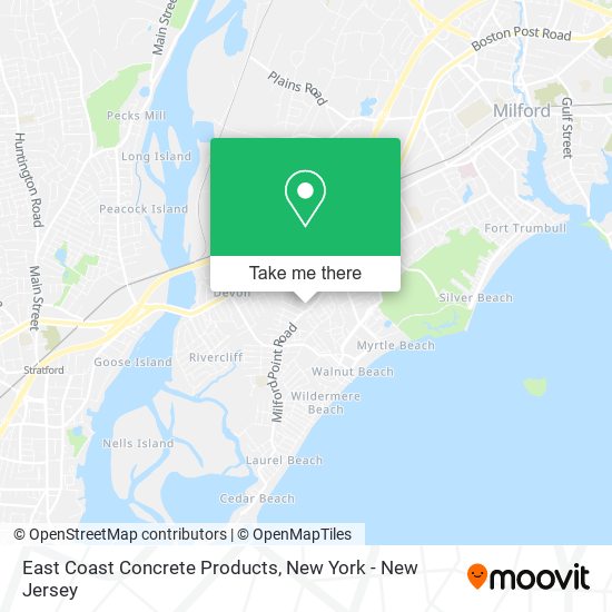 East Coast Concrete Products map