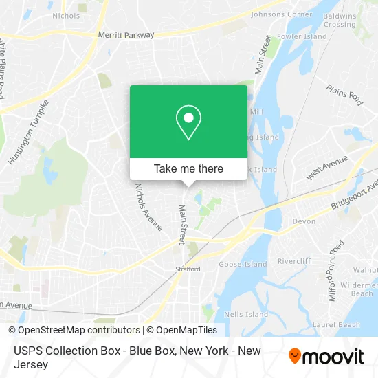USPS Collection Box - Blue Box map