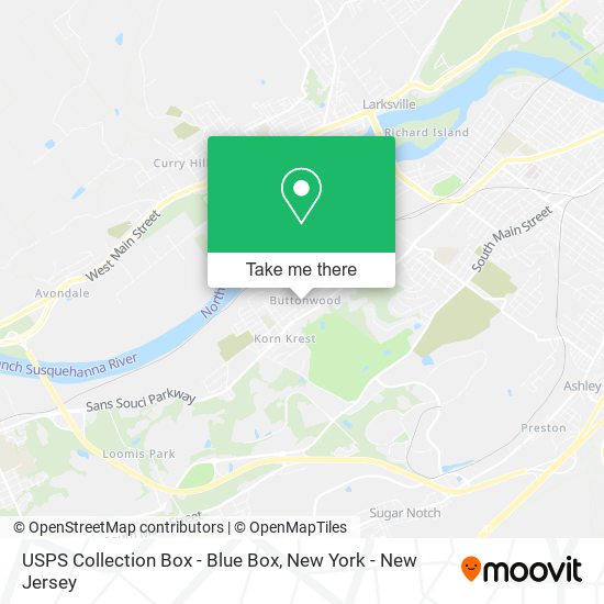 USPS Collection Box - Blue Box map