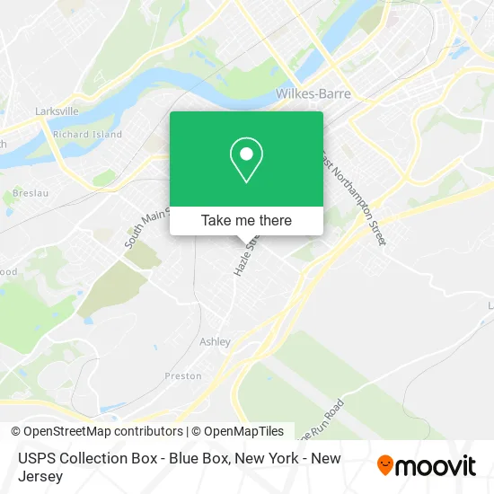 USPS Collection Box - Blue Box map