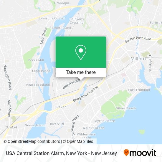 Mapa de USA Central Station Alarm