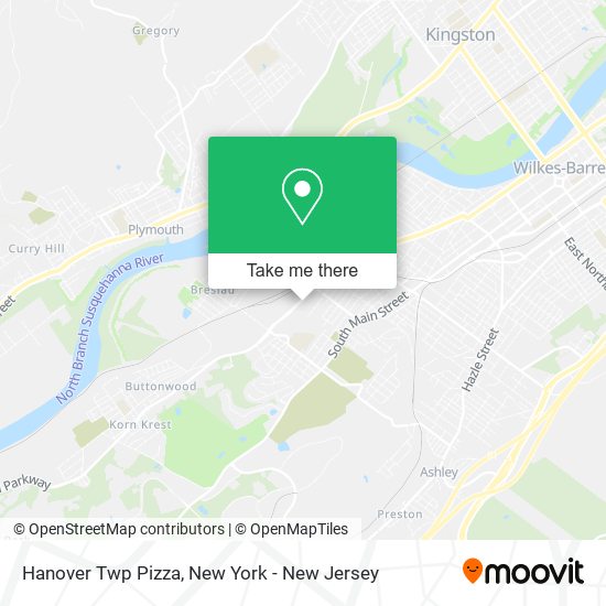 Hanover Twp Pizza map